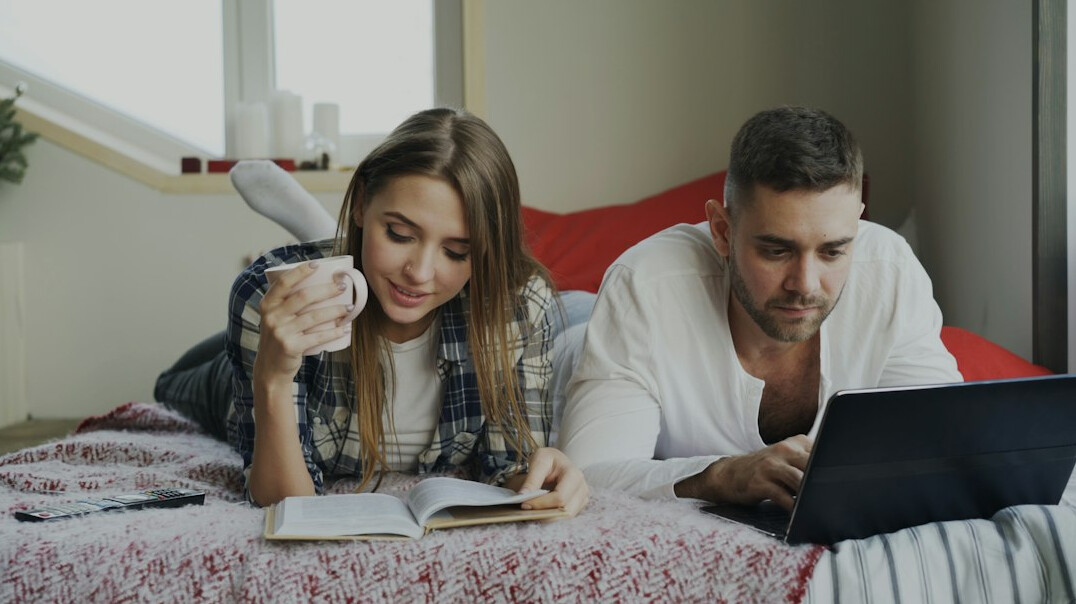 couple reviewing financial documents